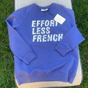 Maison Kitsuné Paris Effort Less French Blue Designer Sweat Shirt